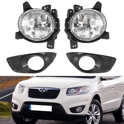 Car Front Foglight Fog Lamp Assembly For Hyundai Santa Fe Santafe 2.4 2009 2010 2011 2012 Foglamp With Bulb With harness