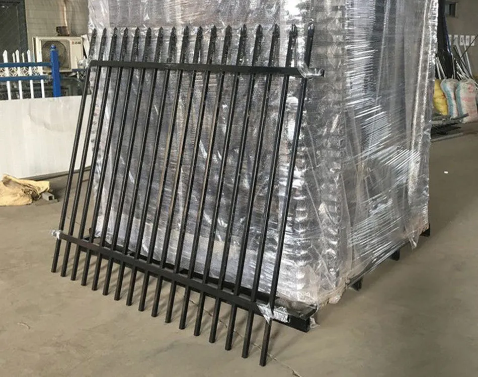 palisade fence panels Wholesale galvanized 6ftx8ft metal tube anti rust wrought iron fence panels