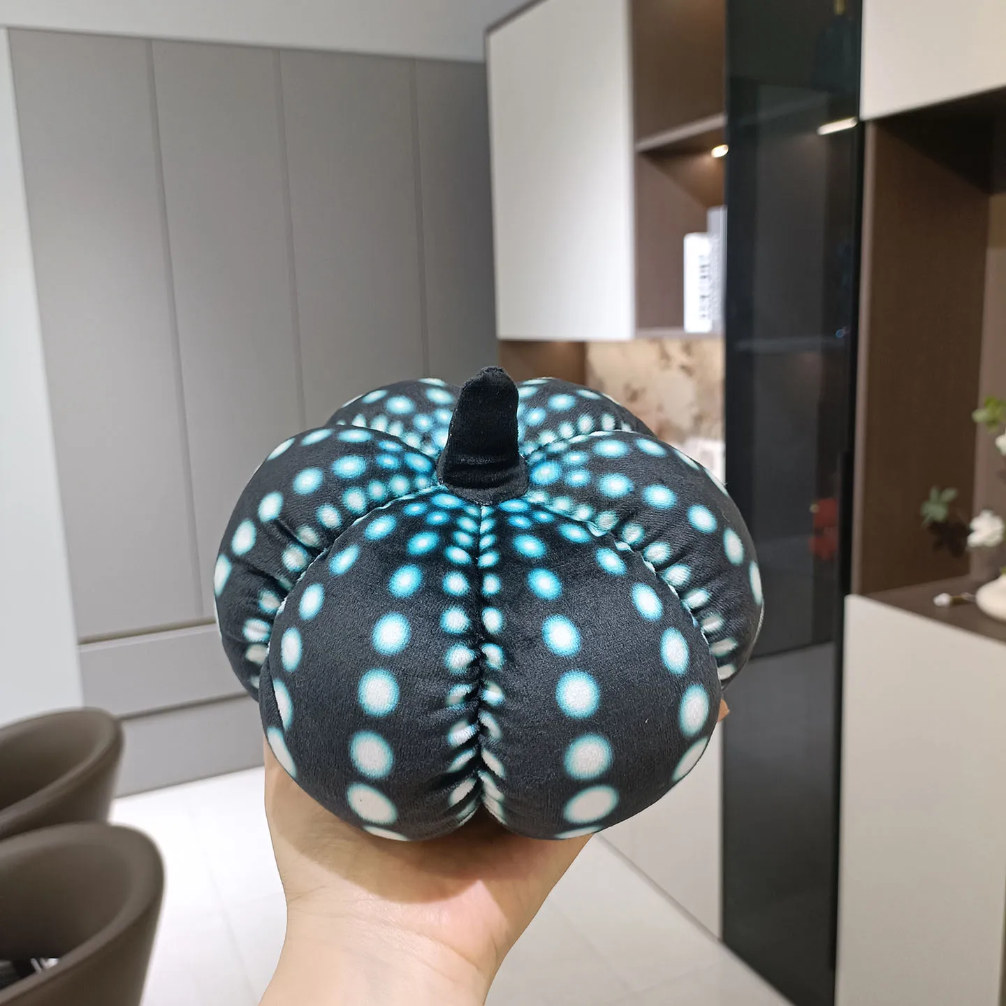 Dark Elf Pumpkin Throw Pillow Multi Style Creative Pumpkin Plush Toys 3D Devil's Eye Pumpkin Doll Home Decor Kid Halloween Gift