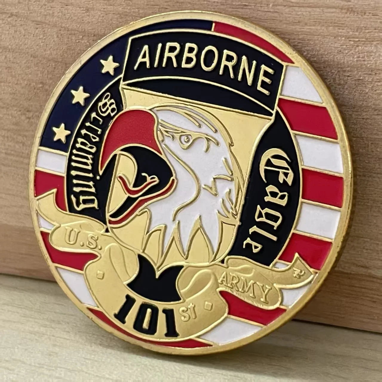 Gold Plated US Army Commemorative Coin 101st Airborne Division Air Assault Collectibles Souvenir Military Challenge Coin