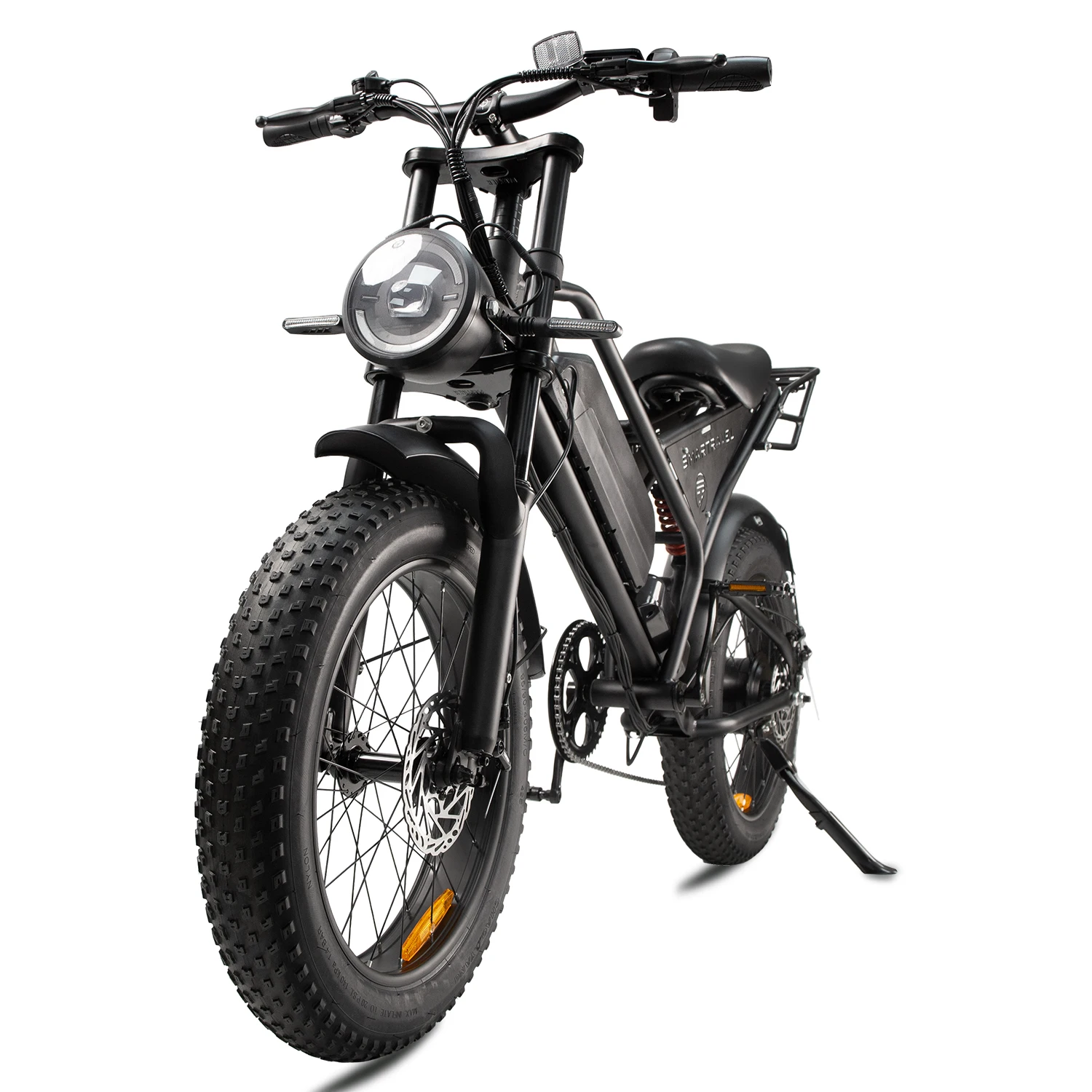 20 Inch Fat Tire Electric Bike, 500W 1000W Motor, Shimano Shifting, Front Fork Suspension, Mechanical Disc Brake, Commuter E-Bike for Adults view 4