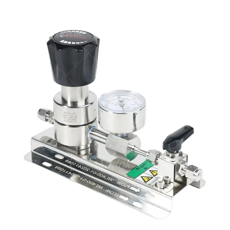 Zero-Leakage CO2 Oxygen Nitrogen Manual Secondary Gas Control Panel with Ball Valve Pressure Regulator for Lab Semi