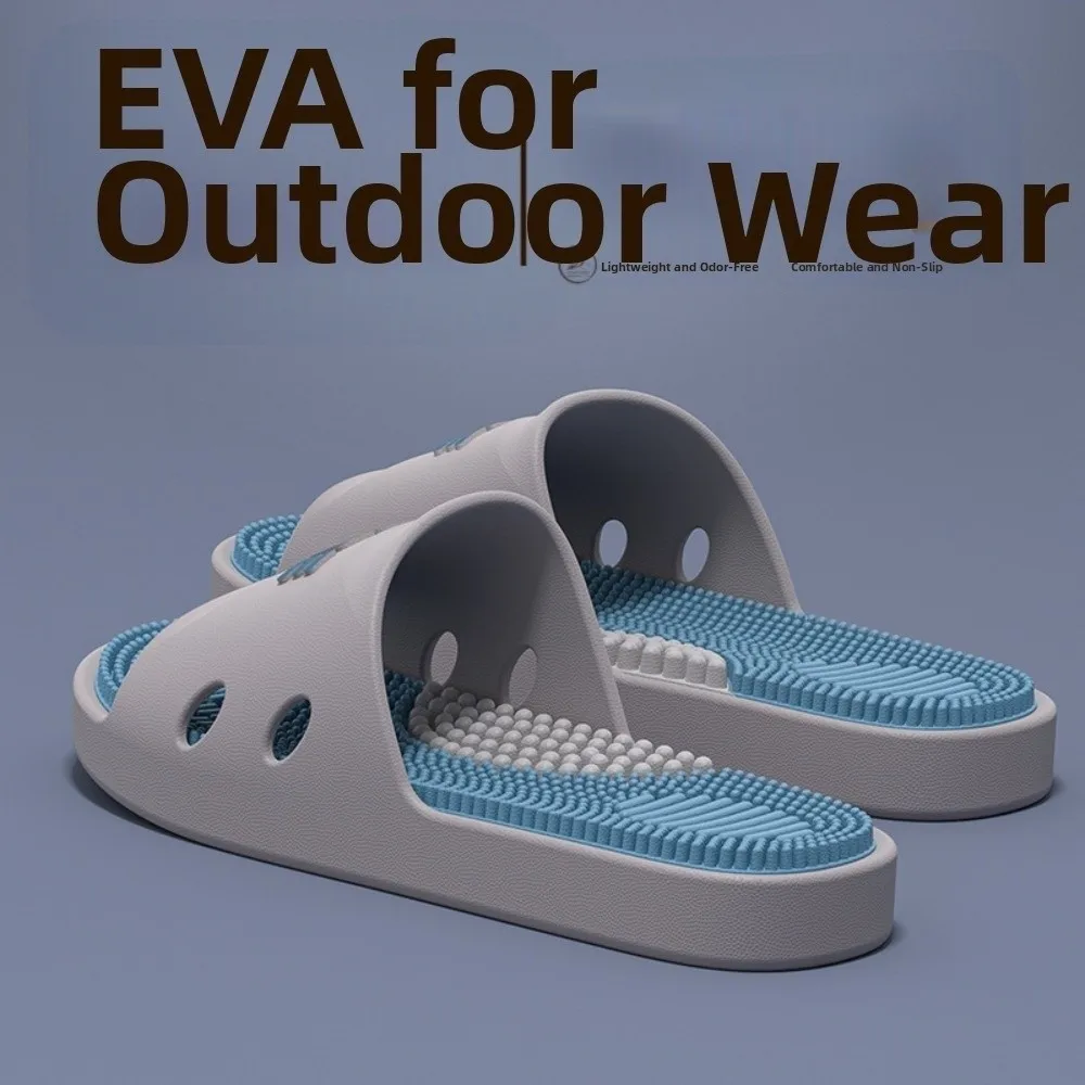 Fashion Non-Slip Foot Massage Slippers Feet Care Creative Acupressure Massage Slippers Home Casual Acupoint Foot Slippers Male