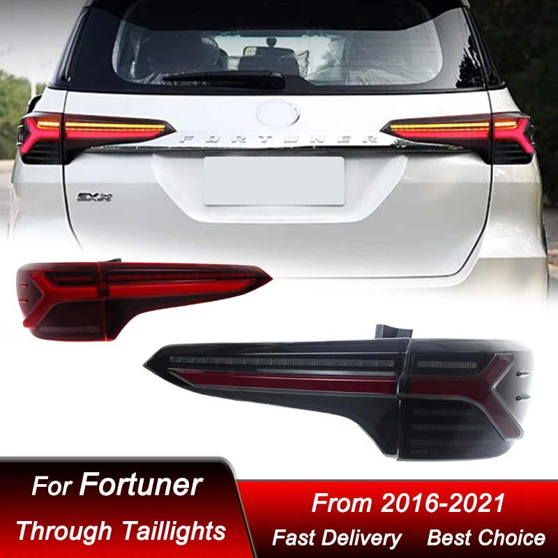 Car Tail Lights For Toyota Fortuner 2016-2021 upgrade new style full LED Tail Lamp Dynamic Turn Signal Light Tail Lamp Assembly