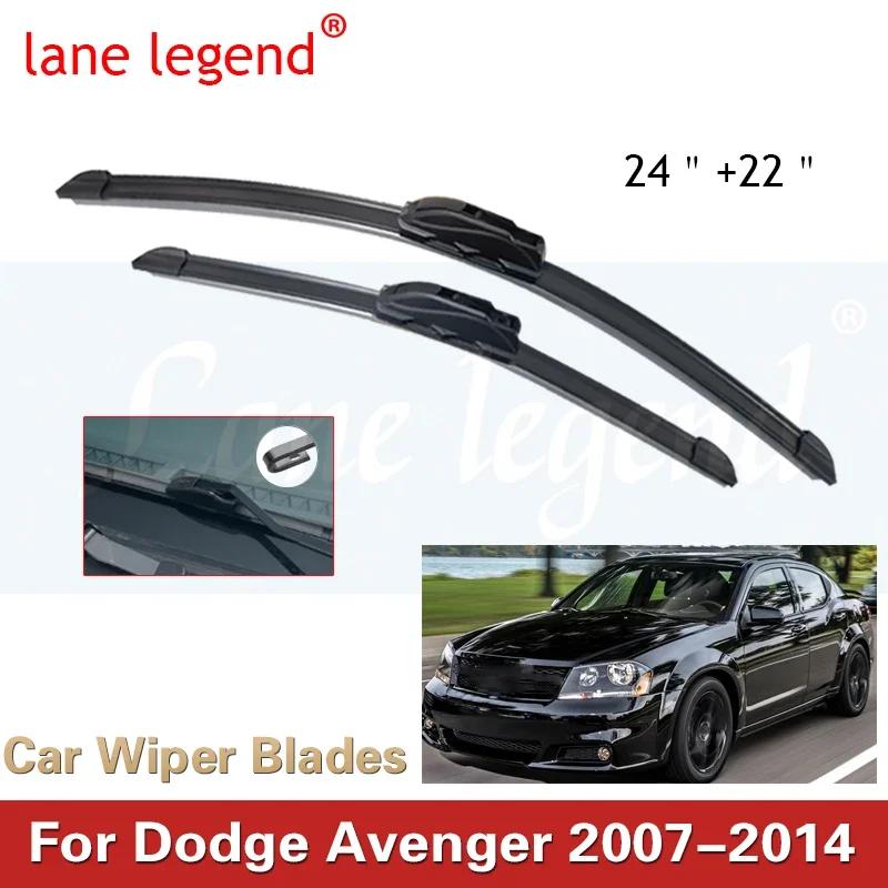 

Car Wiper Blade Front Window Windscreen Windshield Wiper Blades J hook Auto Accessories For Dodge Avenger 24"+22" 2007-2014