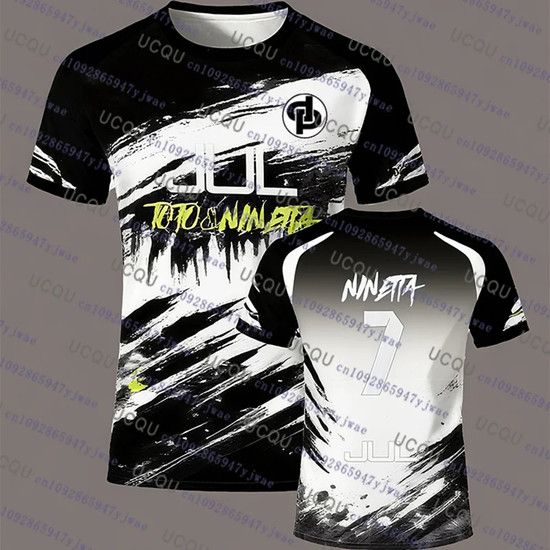 تي شيرت جديد رائج البيع لعام 2025 تي شيرت توتو و نينيتا بريري للتدريب على اللياقة البدنية سريع الجفاف في الهواء الطلق للأطفال والكبار #3