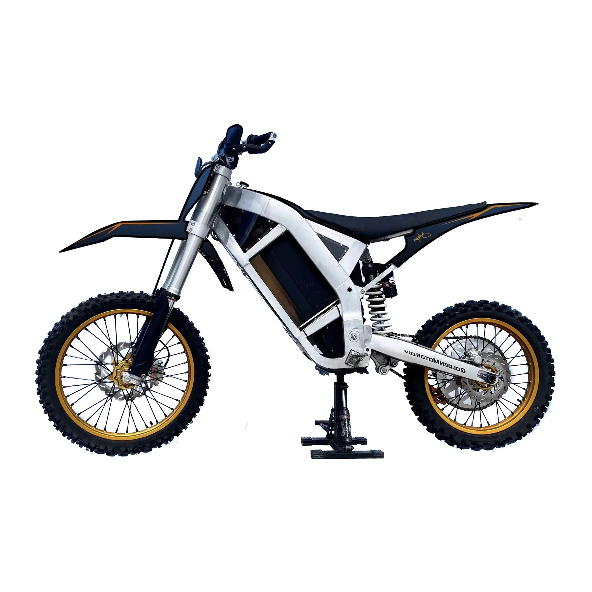 QQE 36kW Direct Drive Electric Motorcycle Axial Flux Dual Rotor Motor, 5.5kWh Semi-Solid Replaceable Battery, 21/18 Full Size