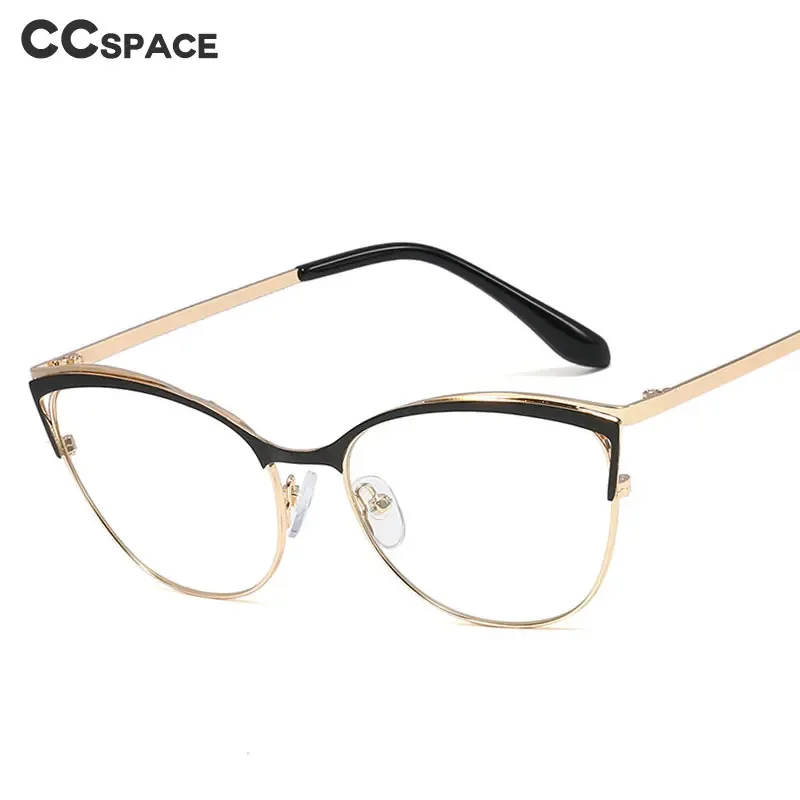 48157 Plastic Titanium Metal Glasses Frames Cat Eye Ultralight Men Women Optical Fashion Computer Glasses