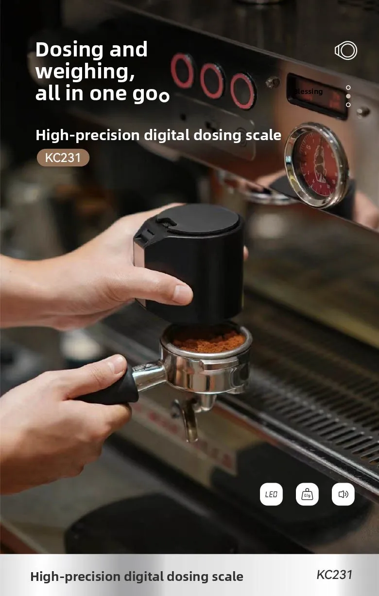 Coffee scale, electronic coffee weighing cup, household small weight with scale, powder cup scale