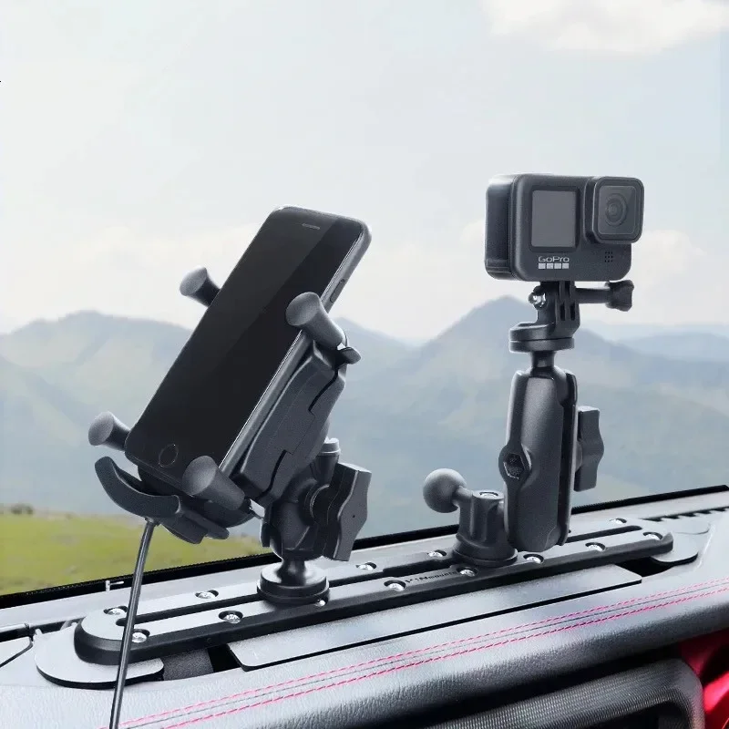 Крепление для приборной панели с жесткой дорожкой 15,35 дюйма для Jeep JL & Gladiator Wrangler мобильный телефон holder