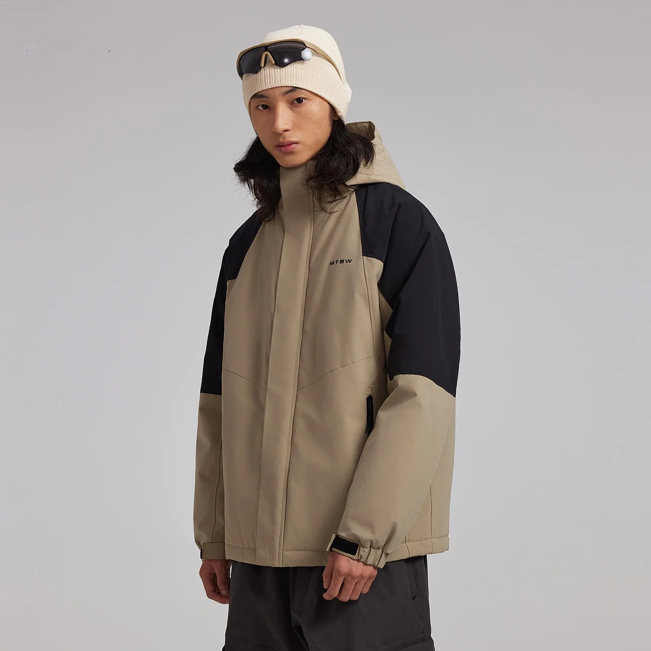 Metersbonwe Unisex Quilted Jacket Men's Winter Thickened Thermal Coat Workwear Style Water-Resistant Windproof Utility Jacket