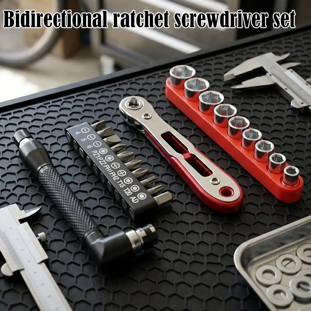 Mini 36-Tooth Ratchet Screwdriver, Narrow Small Space Gap Maintenance Operation, Batch Head Socket, L-Shaped Turning Wrench