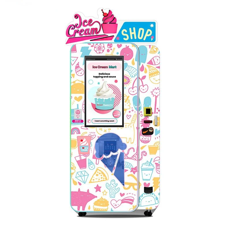 Haloo 24-Hour Self-service Ice Cream Vending Machine Frozen Food Vending Machine Smoothie Machine Manufacturer