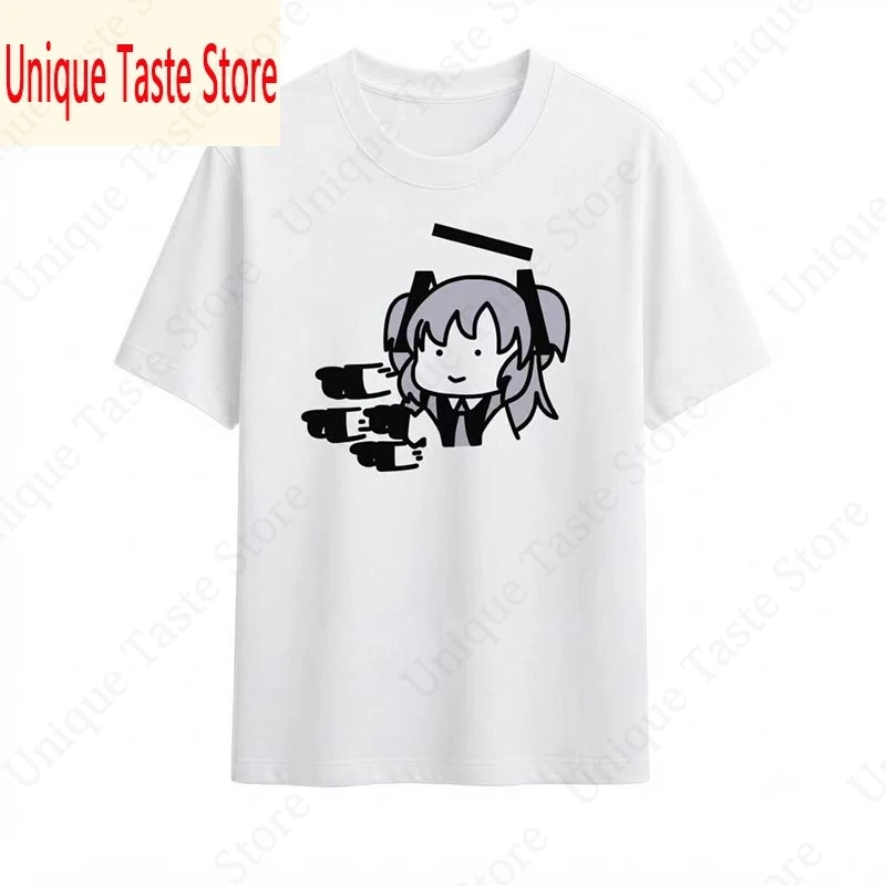 ‌Blue Archive T Shirt Hayase Yuuka‌ Cute Cartoon Print T-shirt Kawaii Funny Anime Graphic Short Sleeve Tee Men Women Cotton Tops