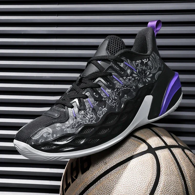 

High-quality Men's Basketball Shoes Women Original Shoes Basketball Sneakers Outdoor Rubber Anti Slip Sports Training Shoes Male