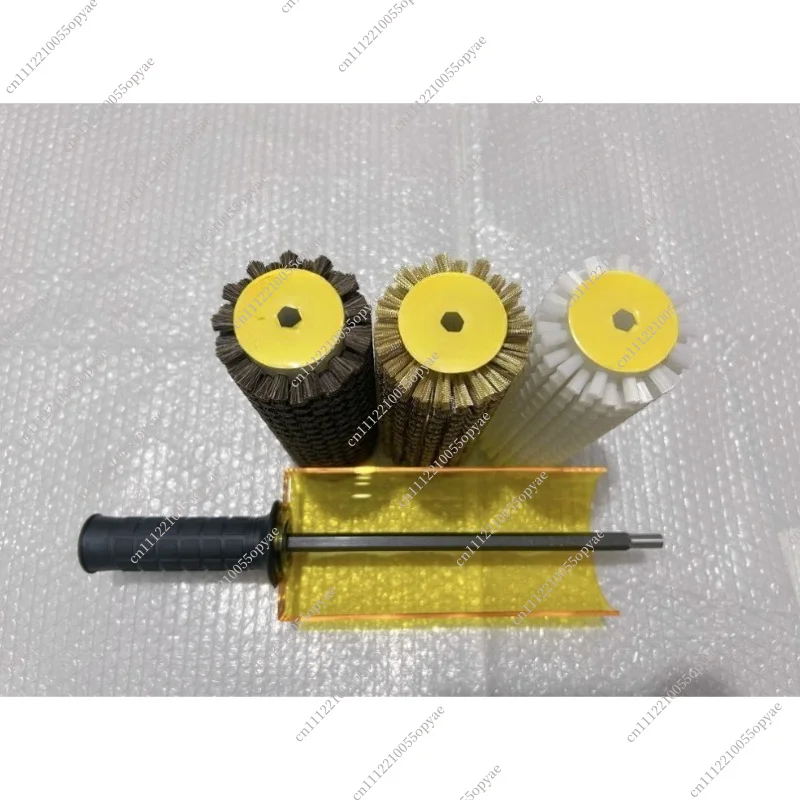 30CM Ski Snowboard Waxing Roller Brush Set Nylon Horse Hair Copper Wire Electric Roto Brush for Skiing Equipment