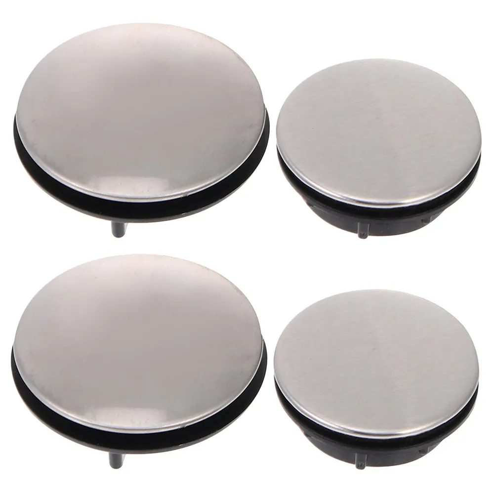 

4Pcs Countertop Hole Cover Set for Sink Faucet Stubs Modern Stylish Look Secure for Kitchen Or Bathroom