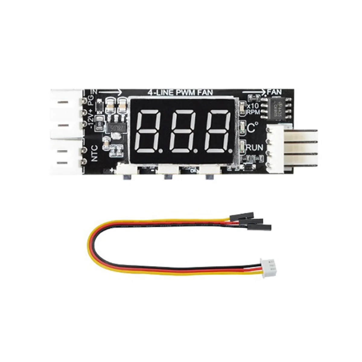 12V Pwm 4-draads Ventilator Temperatuurregeling Snelheidsregelaar Chassis Ruisonderdrukking Module Ondersteuning Ventilator Snelheidsregeling