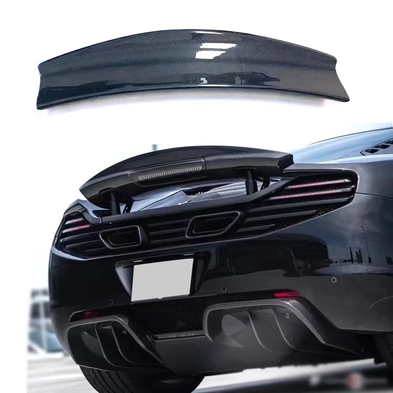 Car Modification Parts for McLaren 650S Dry Carbon Fiber Rear Spoilere for McLaren MP4 12C 650S 625C Rear Tail Fin Wing