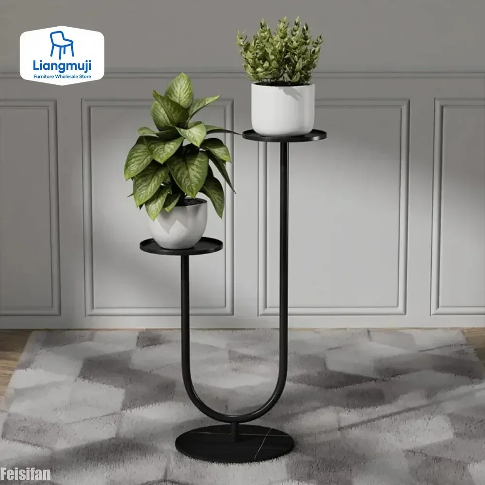 

Creative Metal Floor Stand Shelves for Balcony Living Room Flowerpot Vases Holder Plants Display Shelves Furniture Decoratives
