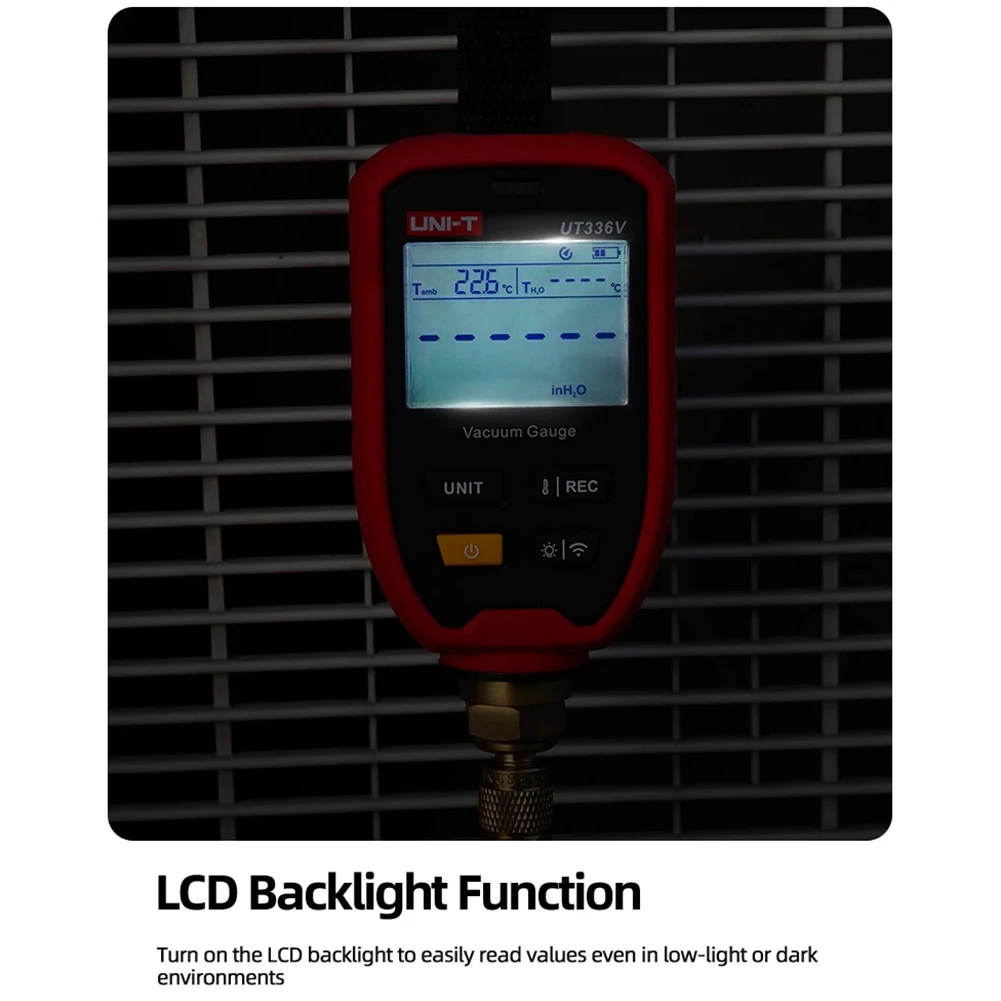 1 Piece UT336V Digital Vacuum Gauge Wireless For HVAC Refrigeration Heat Pump System Testing Meter With Mobile APP Connection