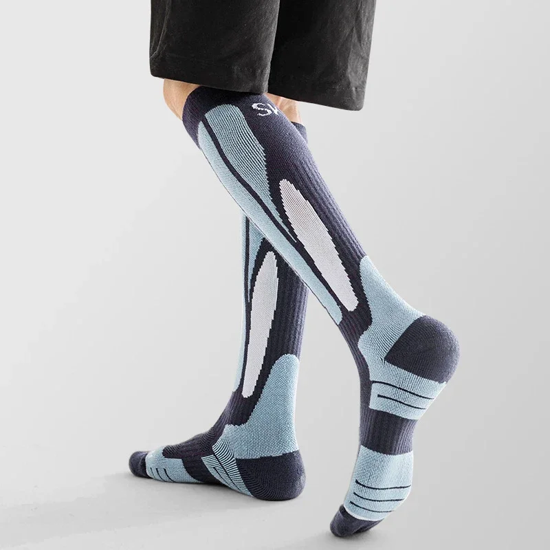 Calcetines deportivos de poliéster para hombre, medias cálidas y transpirables de secado rápido para esquí y nieve, para exteriores, novedad de 2025