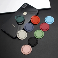 Portable Round Phone Finger Ring Holder 360 Smartphone Colorful Stand Degree Rotatable Mini Universal Phone Stand Tablet Support