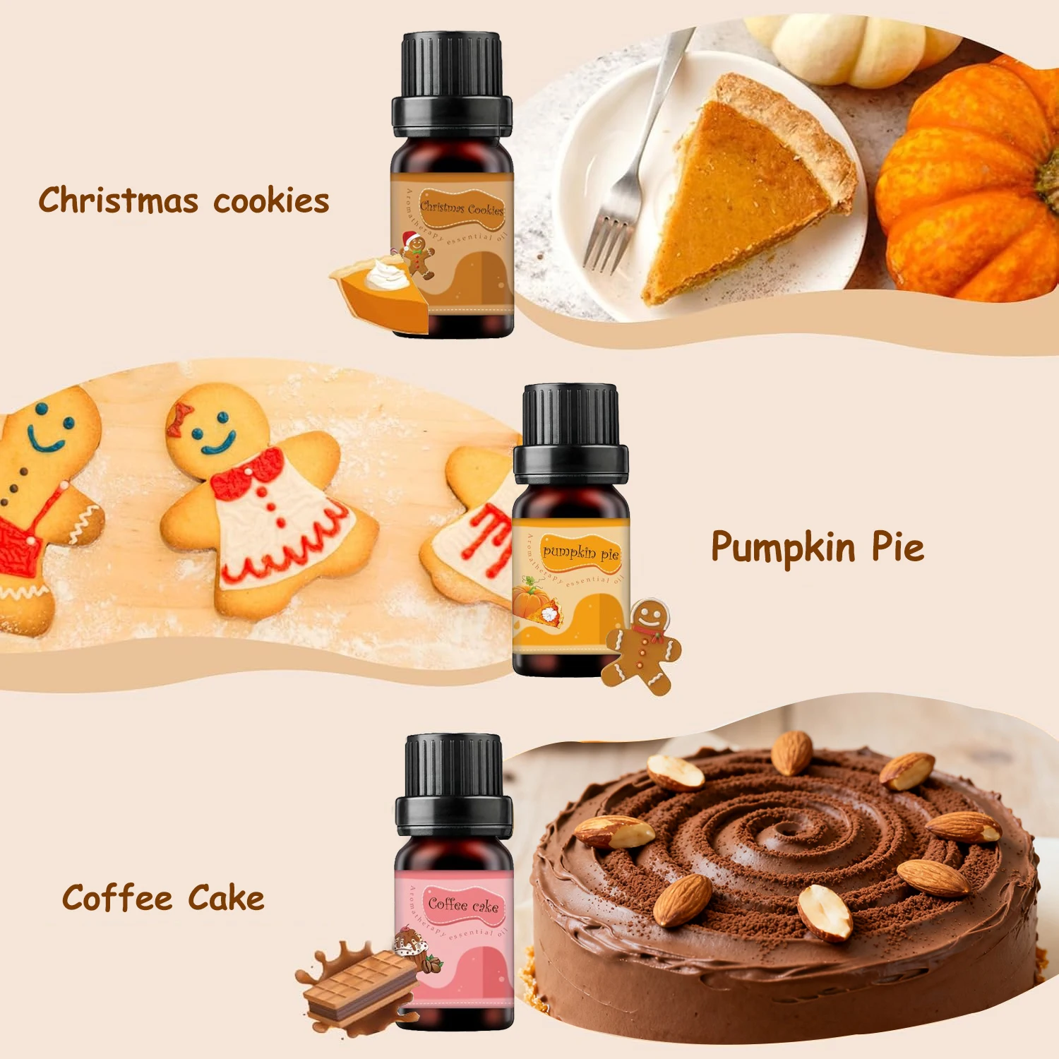 Essential Oils Set for Humidifier Bakery Diffuser Oil Scents Home Candle Making Aromatherapy Scented Oils Fragrance Oil