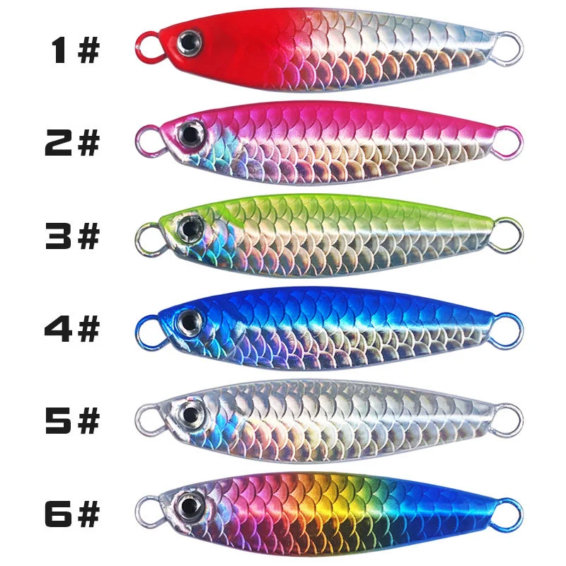 Metal Jig Fish Scale Pattern Fishing Lure Jigging Lure Shore Casting Saltwater Fishing Lure Bit Artificial Micro Bait - view 5