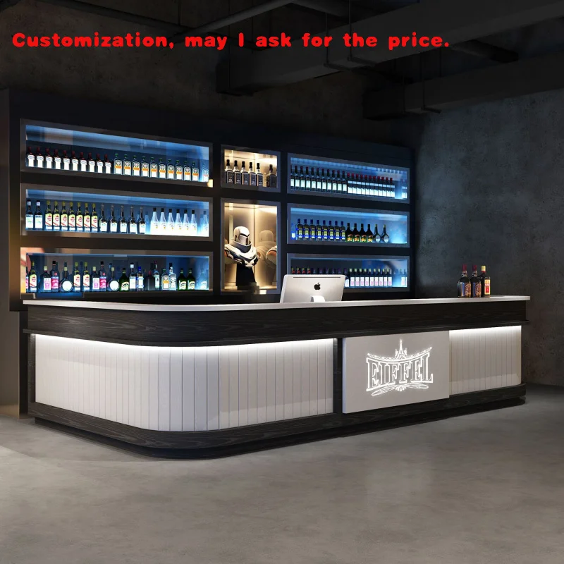 custom.Q206 Custom Modern Hotel Receptions Table Cashier Clothing Store bar Counter Beauty Salon Light Luxury Club  Company Fron