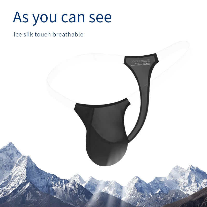 2/3 قطعة ADANNU الرجال منخفضة الخصر ملخصات g-سلسلة سيور 0.1 سنتيمتر رقيقة جدا شفافة مثير بلون الملابس الداخلية AD790