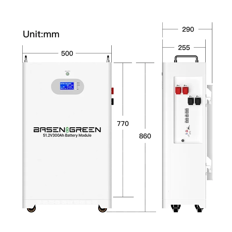 Basen green Solar Wall-Mounted 10kwh Powerwall 15kwh Home 48v Lithium Battery 100ah 200ah 48v battery lifepo4