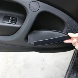 For Mercedes Benz Smart 453 fortwo 2015-2019 ABS Black Car Door Handle Storage Box Mobile Phone Tray Car Interior Accessories