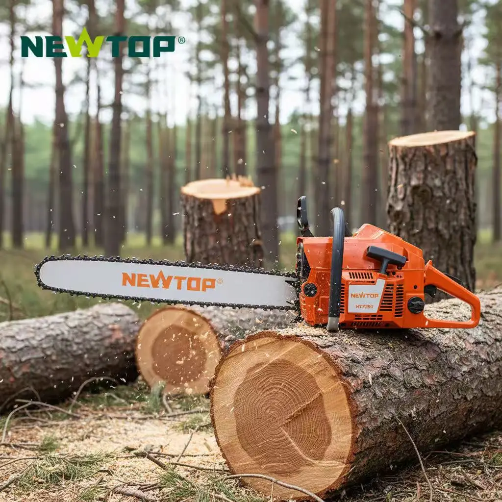 Professional Industrial OEM 2-Stroke  Chain Saw With 24'' Solid Guide Bar And 72cc Engine