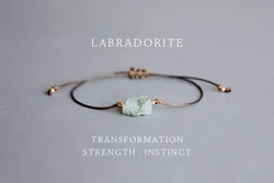 Raw Labradorite Raw Crystal Bracelet February and March Birthstones