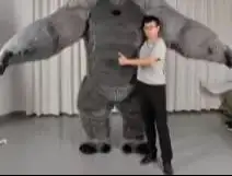 逼真充氣大猩猩服裝全套吉祥物套裝巨型成人毛絨大猩猩角色扮演服裝,適用於活動派對,無需電池 6 最佳銷售 毛絨服腳套 - №6