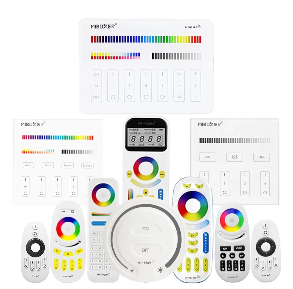 Imagem -02 - Milight-controlador Remoto sem Fio Rgb ww Dimmer 2.4g Fut007 Fut087 Fut089 Fut090 Fut092 Fut095 Fut096 Fut099 B0-b4 b8 m4