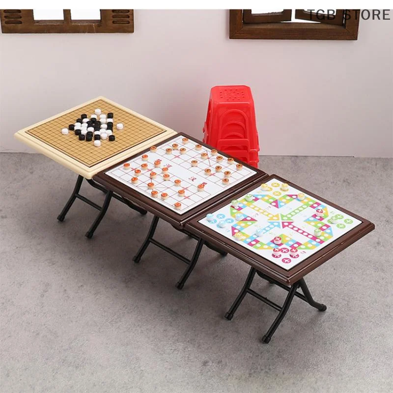 ชุดเกมโกะมุกขนาดเล็ก 1 ชุด แบบจำลองบ้านตุ๊กตา ของตกแต่งบ้านตุ๊กตาขนาดจิ๋ว อุปกรณ์ตกแต่งโต๊ะทำงาน