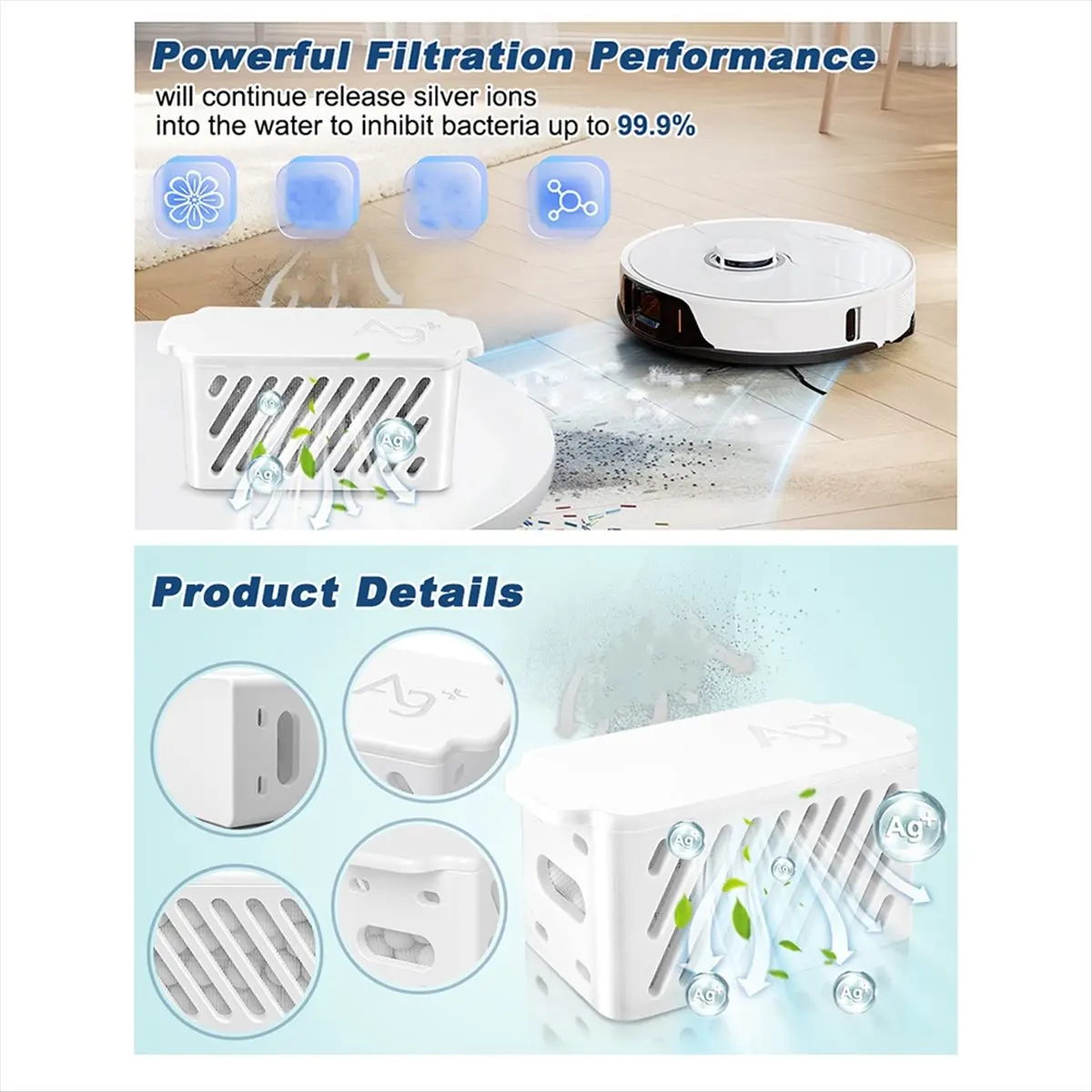 ABKB Silver Ion Module for Qrevo/Qrevo S/Qrevo MaxV/Qrevo Master/Qrevo Pro/Qrevo Plus Accessories