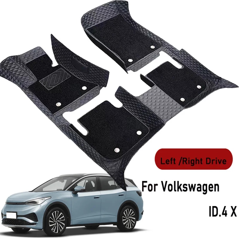 Car floor mats for Volkswagen ID.4 X 2021 2022 2023 2024-2025 Customauto foot Pads automobile carpet cover interior accessories