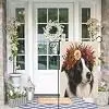 Maple Leaf Harvest Farmhouse Animal Garden Flag Double Sided Autumn Floral Dog Border Collie Small Burlap Yard Flag House Se llz