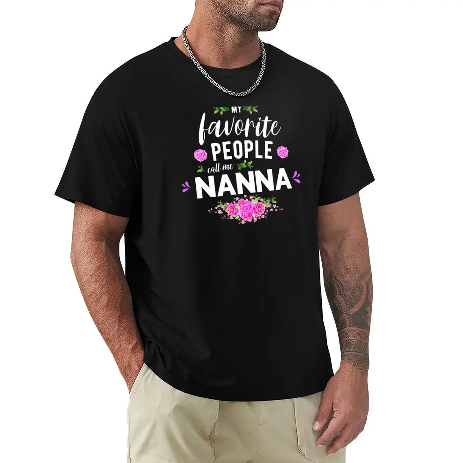 

My Favorite People Call Me Nanna Maltese Grandma T-Shirt cotton graphic tees anime t shirts custom t shirt vintage t shirt men