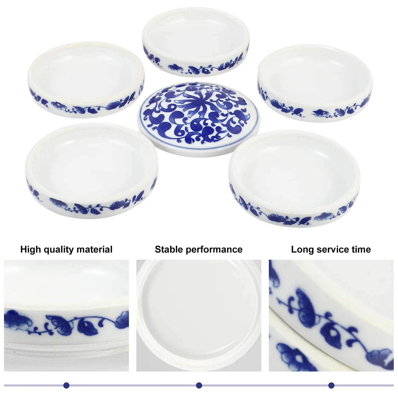 Tray Palette Porcelain Calligraphy Pigment DIY Painting Board Plate Ceramic Pallets Trays Child