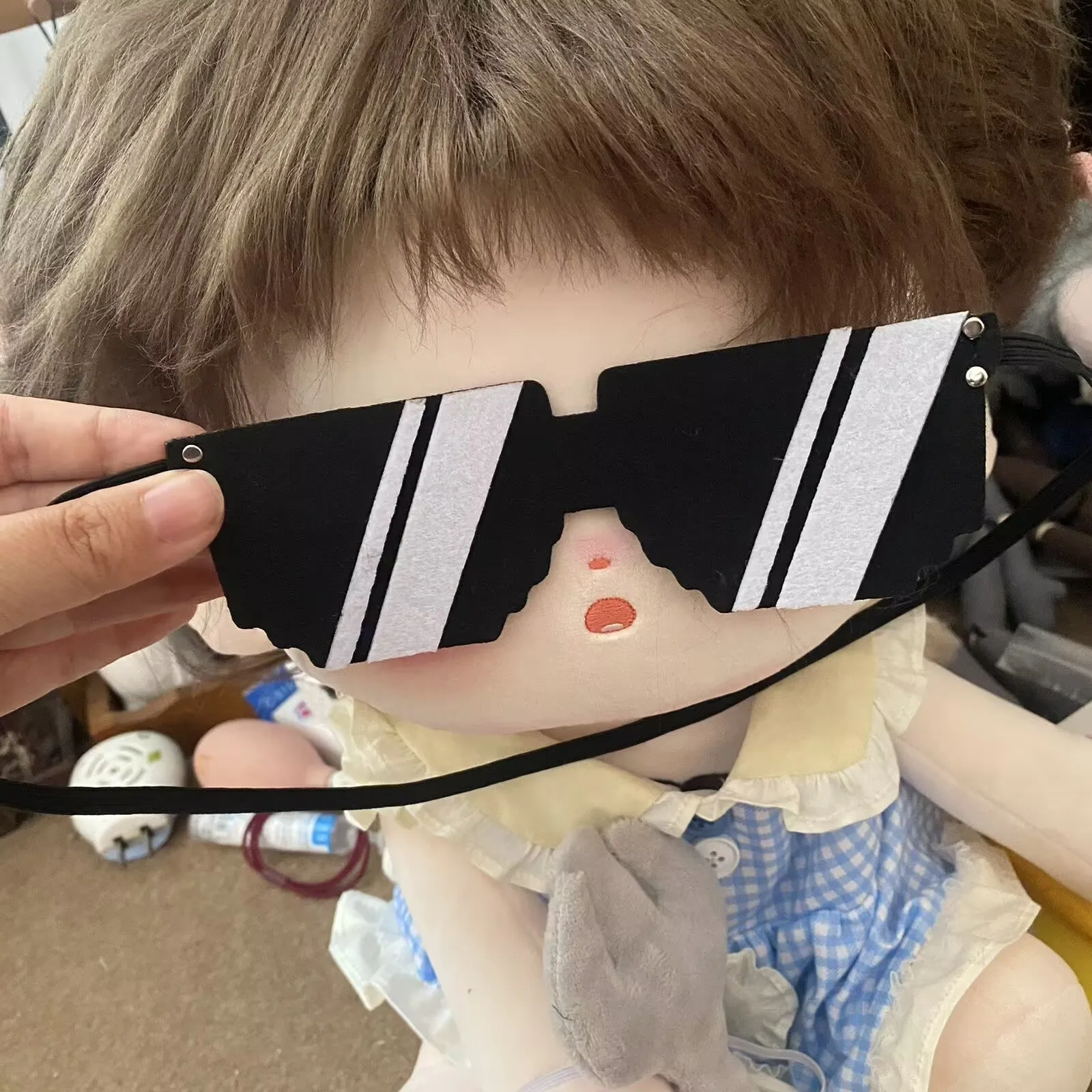 40cm / 20cm 면 인형, 부직포 인형, 귀여운 사진 장난감, 재고 있음, 아기 선글라스, 아기 옷