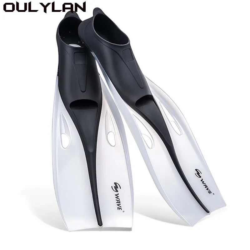 Oulylan Professional Swimming Fins Diving Long Silicone Snorkeling Water Sports Equipment Dive Flippers Adult Portable Scuba