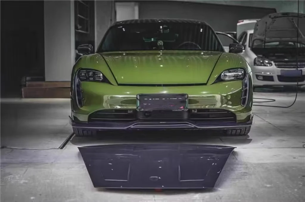 For Pors Taycan Carbon Fiber Hood Taycan Engine Hood