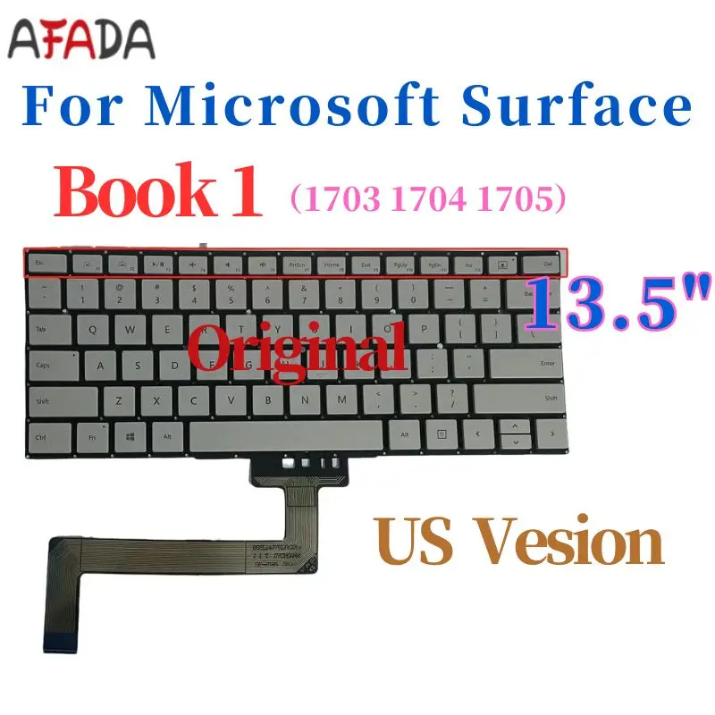 

Original 13.5" For Microsoft Surface Book 1 1703 1704 1705 Keyboard Repacement US Version 100% Tested Fast Shipping