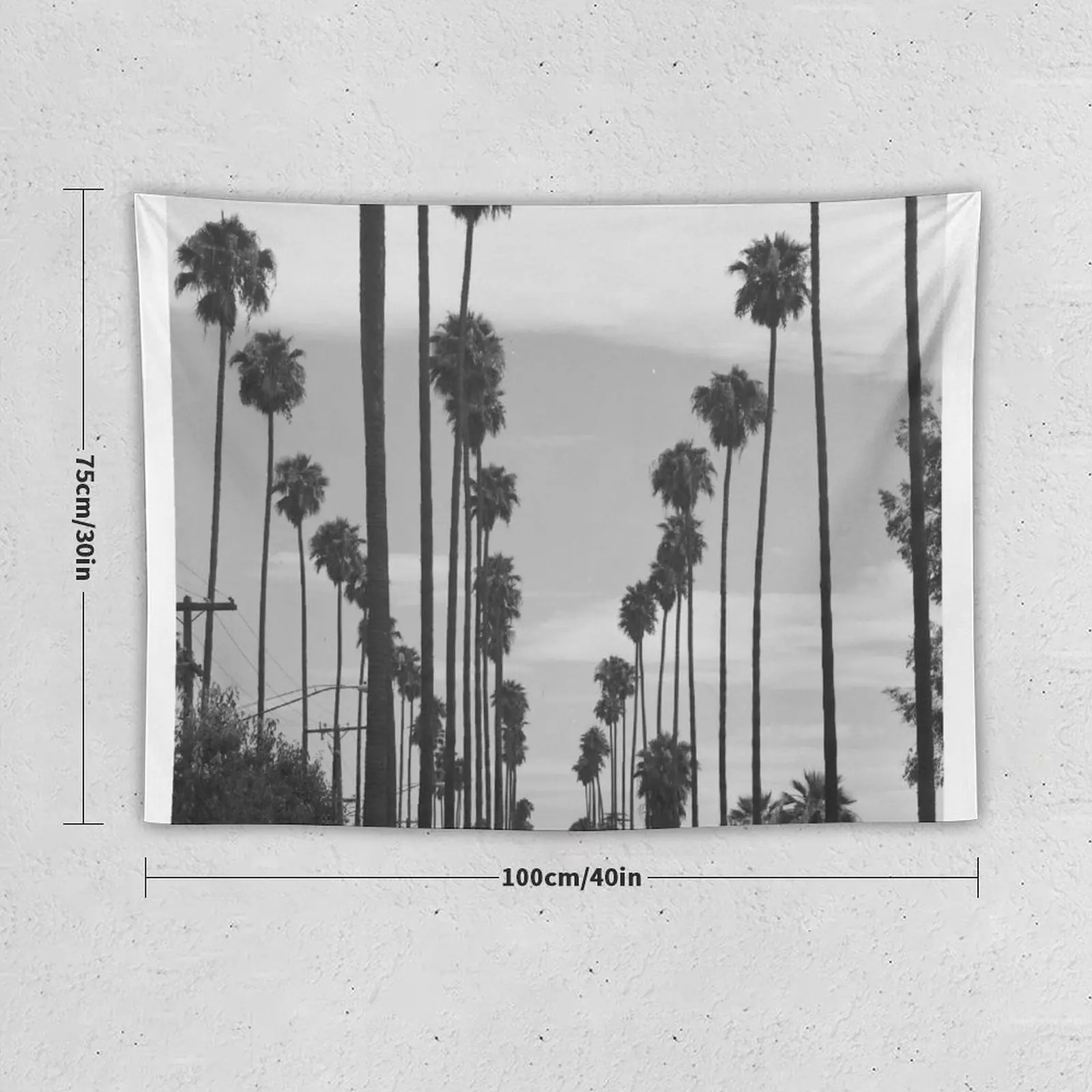 New Vintage Black & White California Palm Trees Photo Tapestry Things To Decorate The Room Wall Hanging Wallpapers Home Decor