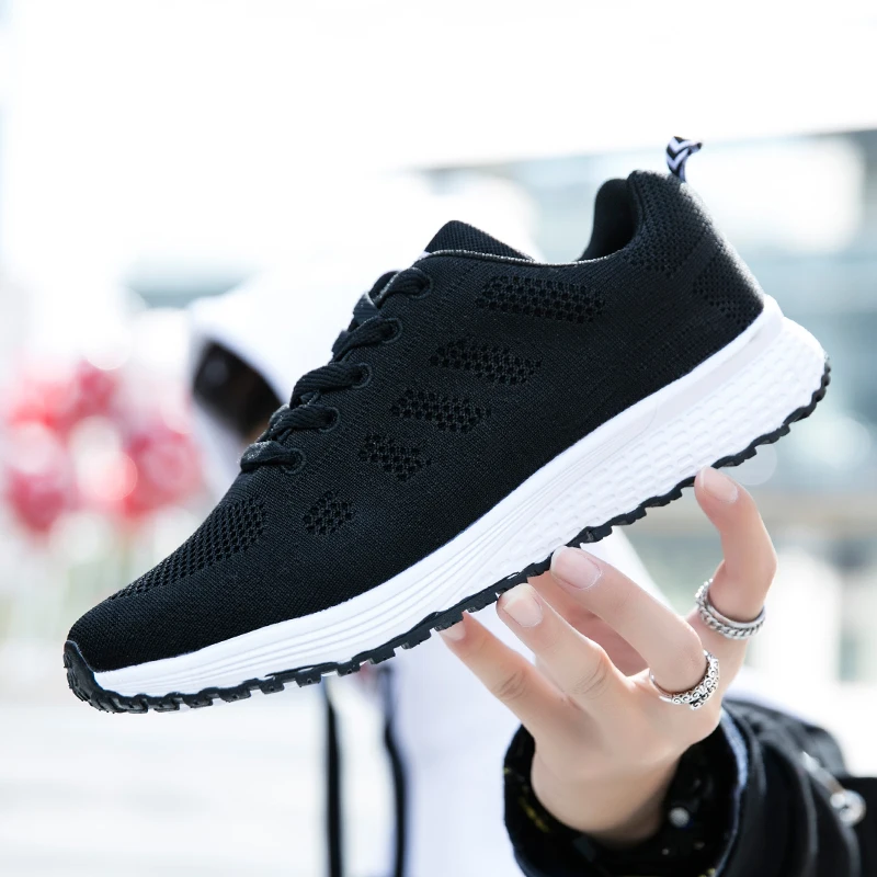 Women Casual Shoes Fashion Breathable Walking Mesh Flat Shoes Sneakers Women 2024 Gym Vulcanized Shoes White Female Footwear