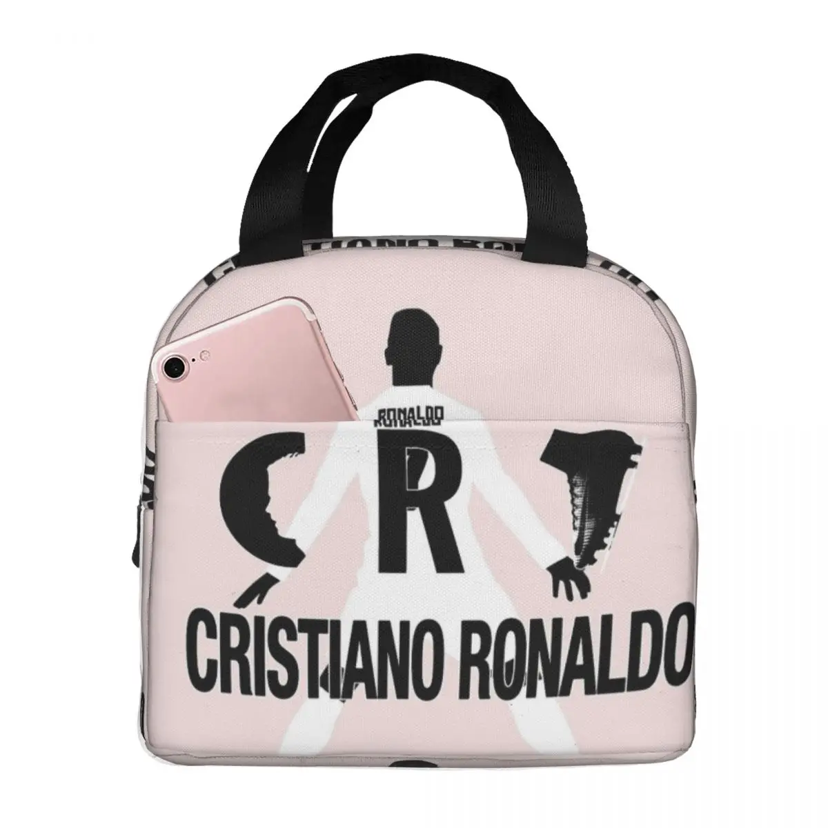 Cristiano_ronaldo Cr7 Lunch Bags Insulated Bento Box Portable Lunch Tote Resuable Picnic Bags Cooler Thermal Bag for Woman